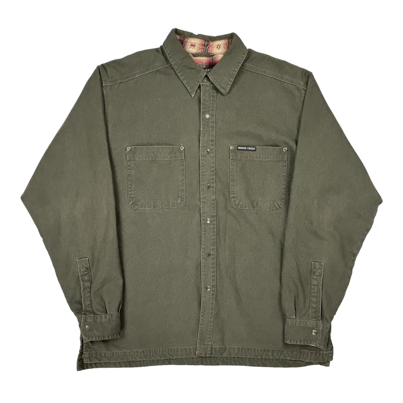 Moose Creek Shirt Jacket - Medium Green Cotton