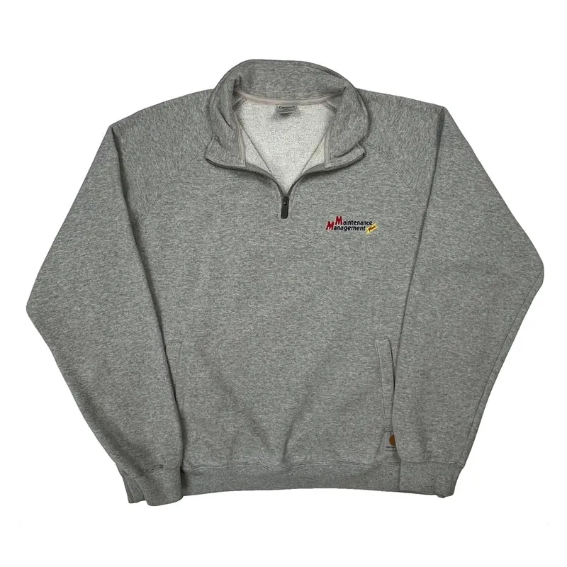 Carhartt 1/4 Zip - 2XL Gray Cotton Blend