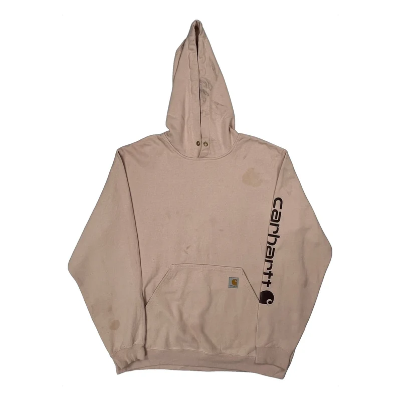 Loose Fit Carhartt Hoodie - Large Pink Cotton