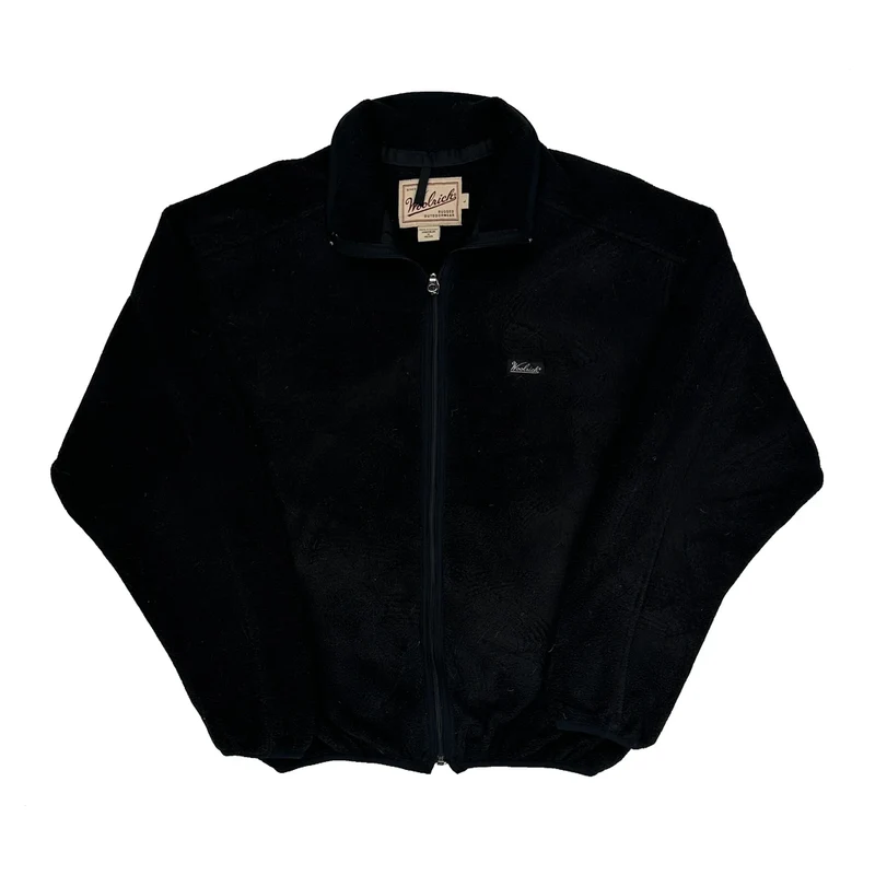 Woolrich Fleece Jacket - Large Black Polyester