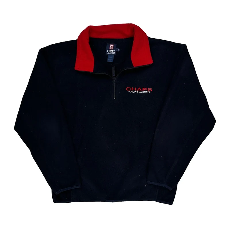 Chaps Ralph Lauren Fleece - Large Navy Polyester