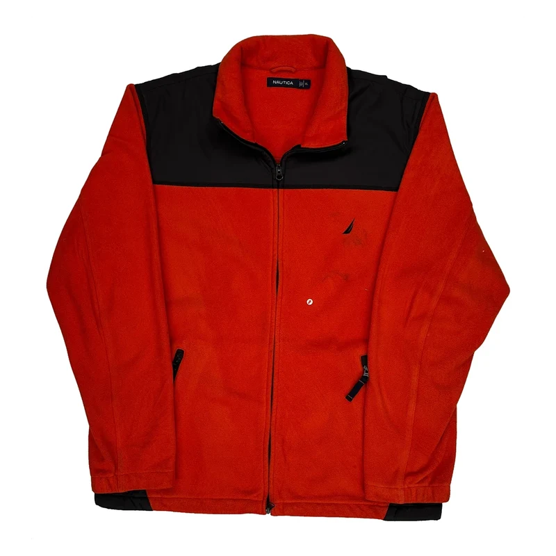 Nautica Fleece Jacket - XL Red Polyester