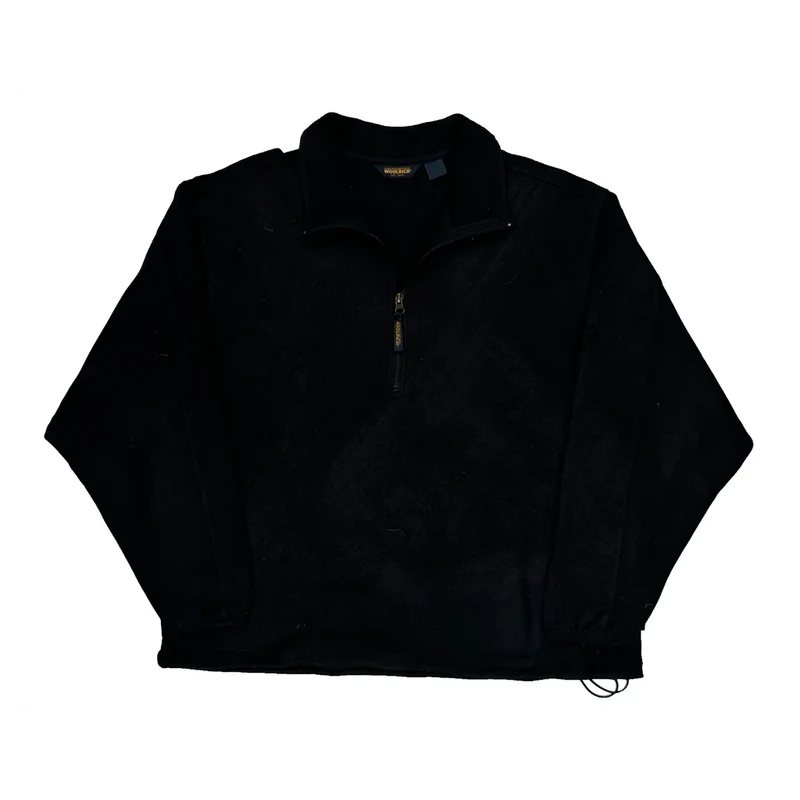 Woolrich 1/4 Zip - XL Black Wool Blend