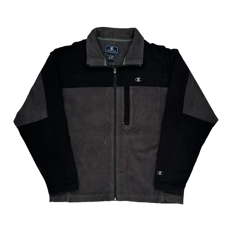 Champion Denali Fleece Jacket - Large Grey Polyester