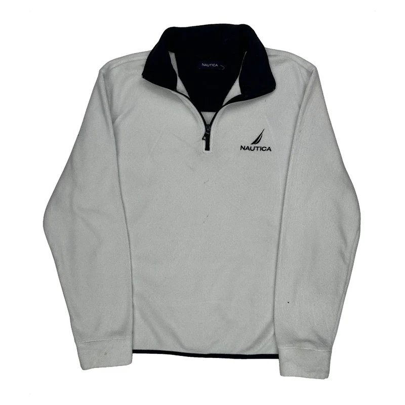 Nautica 1/4 Zip - Medium White Polyester