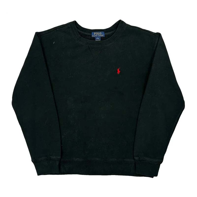 Age 10-12 Polo By Ralph Lauren Sweatshirt - Large Black Cotton