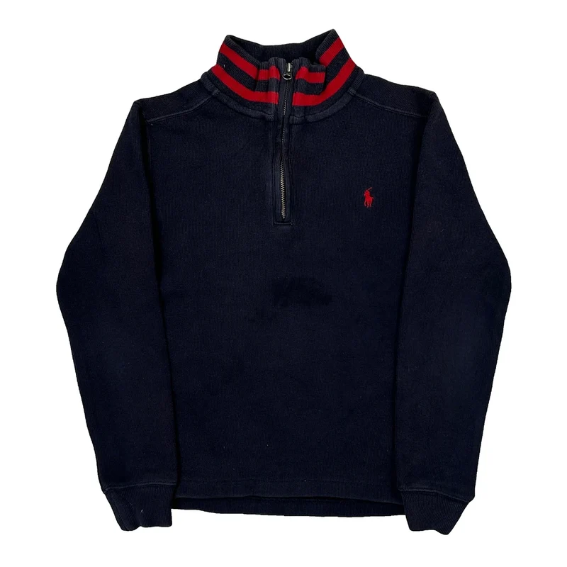Age 6 Polo By Ralph Lauren 1/4 Zip - Small Navy Cotton