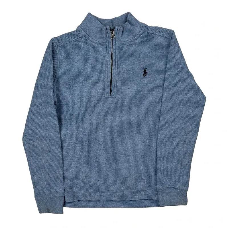 Age 5 Polo By Ralph Lauren 1/4 Zip - Small Blue Cotton