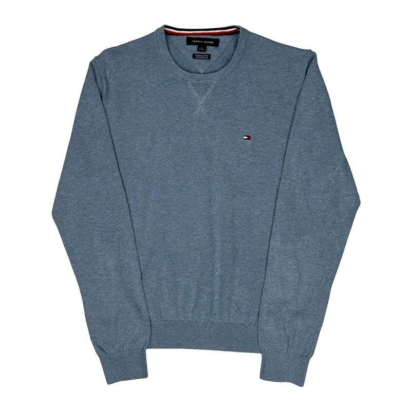 Tommy Hilfiger Jumper - Small Blue Cotton