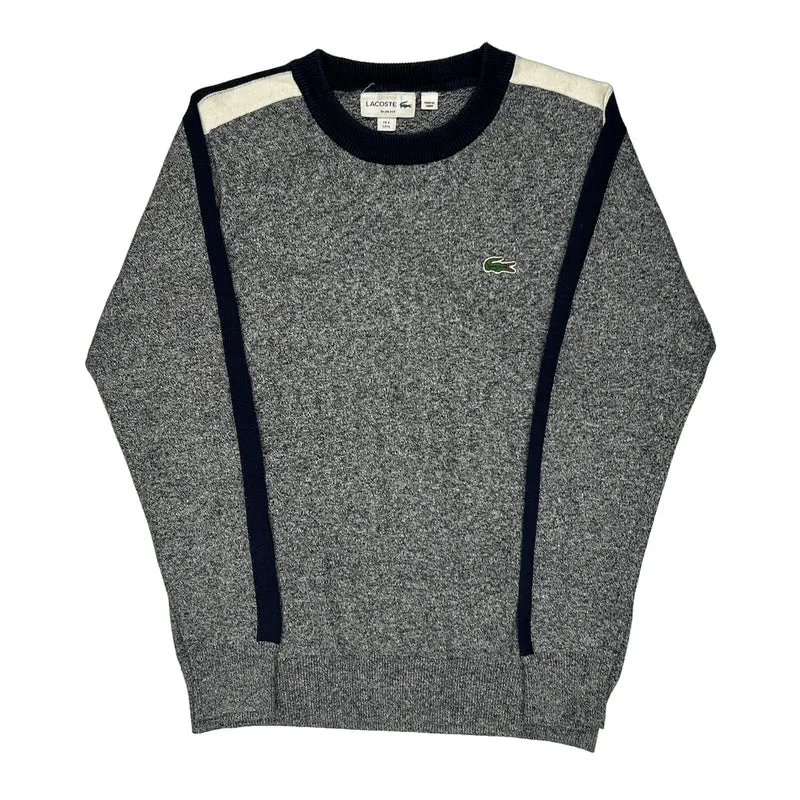 Lacoste Slim Fit Jumper - Medium Grey Cotton Blend