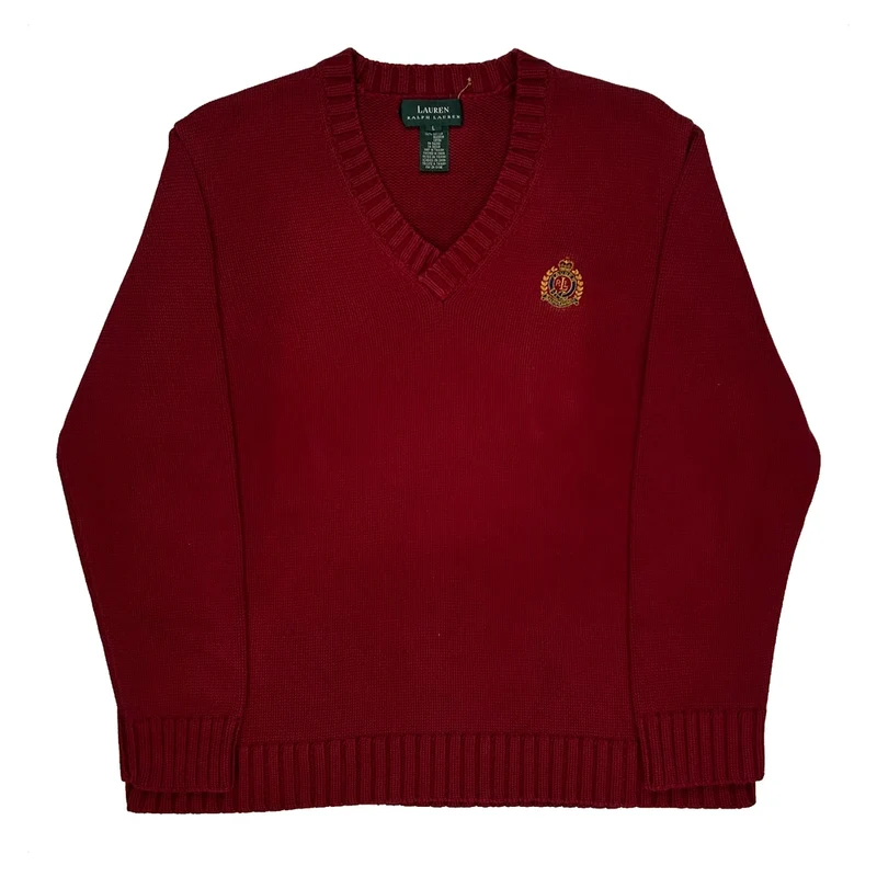 Ralph Lauren Jumper - Large Red Cotton