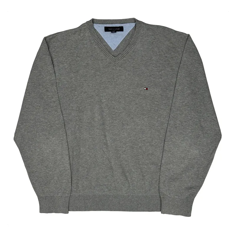 Tommy Hilfiger Jumper - XL Grey Cotton