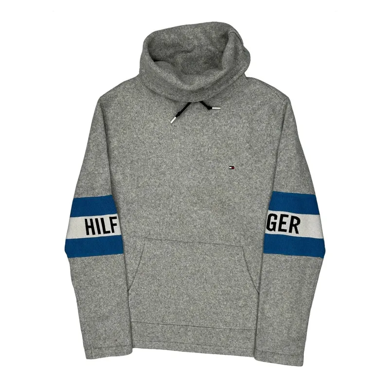 Tommy Hilfiger Roll Neck Jumper - Large Grey Cotton Blend