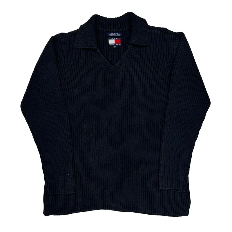 Tommy Hilfiger Jumper - Small Black Cotton