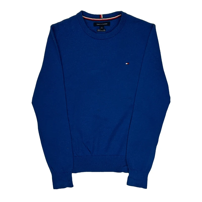 Tommy Hilfiger Jumper - Small Blue Wool