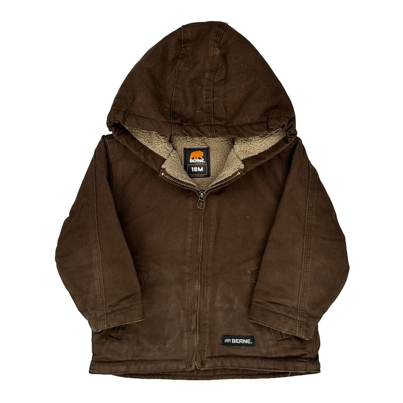 Age 18 Months Berne Jacket - 2XS Brown Cotton