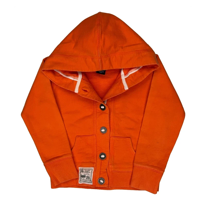 Age 6 Ralph Lauren Hoodie - Small Orange Cotton