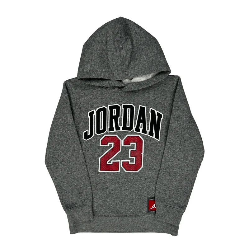 Age 5-6 Jordan Graphic Hoodie - Medium Grey Cotton Blend