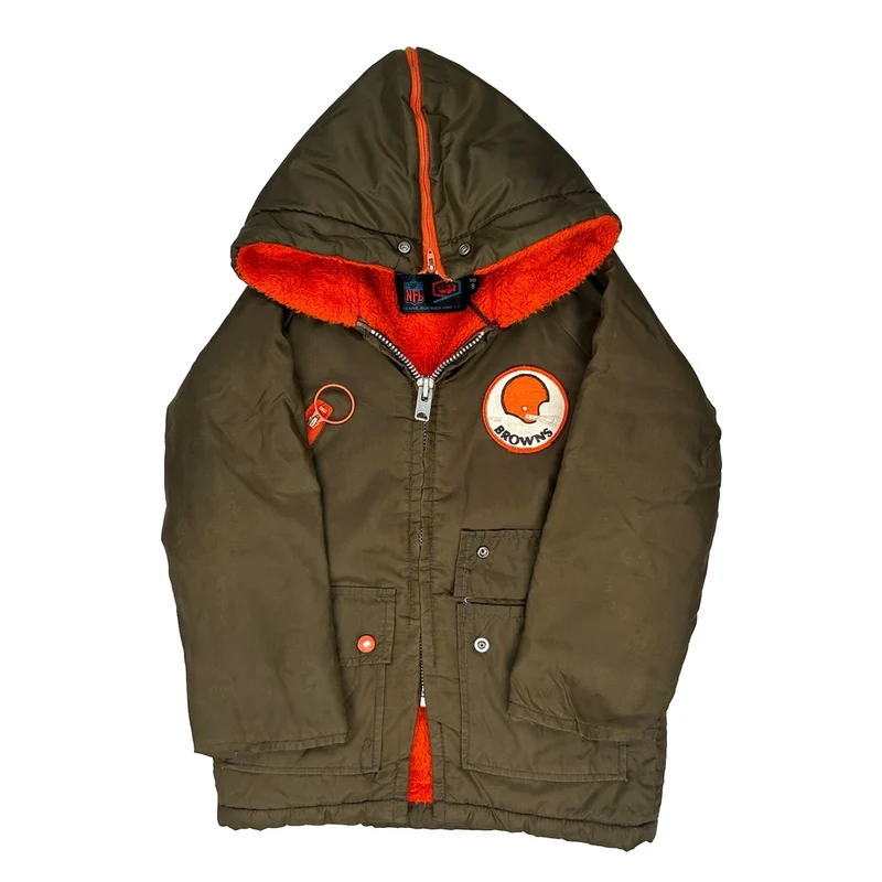 Age 8 Chicago Browns Nfl Jacket - Small Brown Polyester