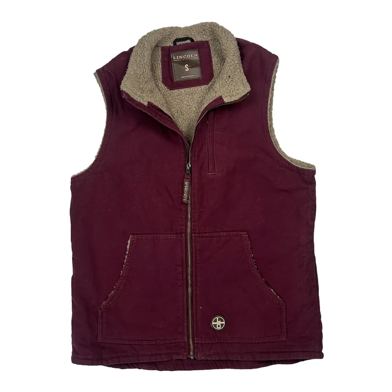 Lincoln Workwear Jacket - Small Burgundy Cotton