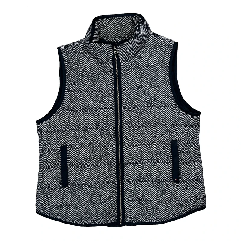 Tommy Hilfiger Gilet - Large Black & White Polyester