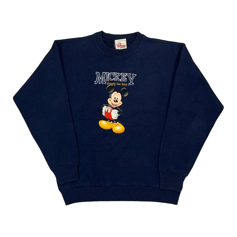 Kids Disney Mickey Mouse Sweatshirt - Large Navy Cotton
