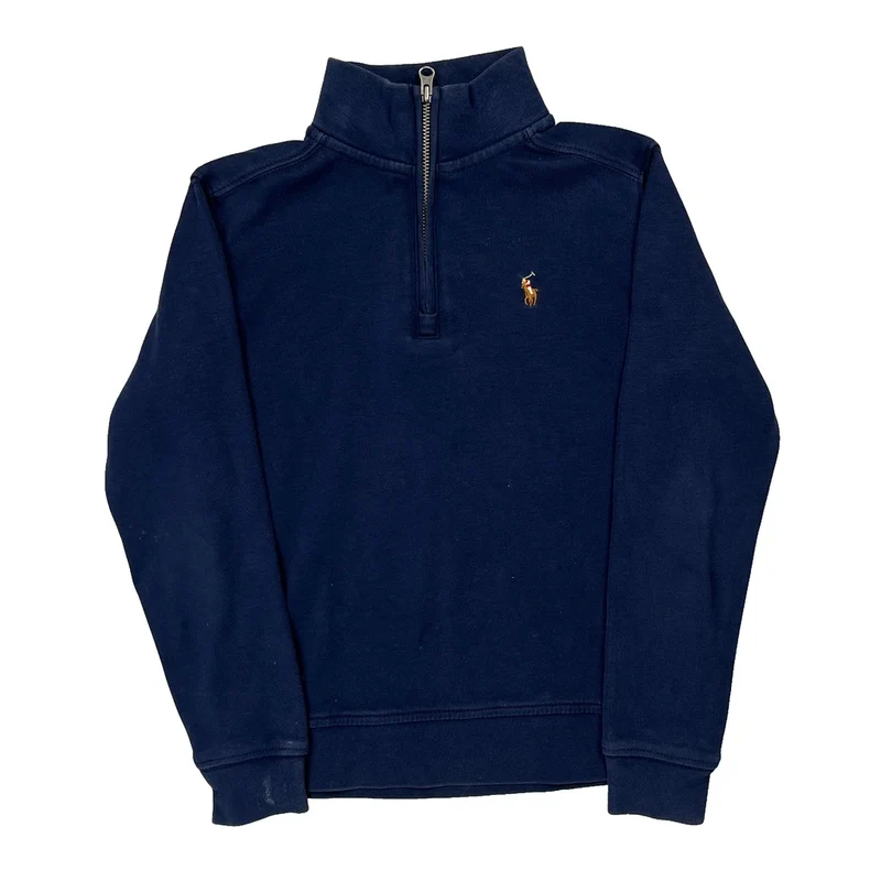 Age 6 Polo By Ralph Lauren 1/4 Zip - XS Blue Cotton