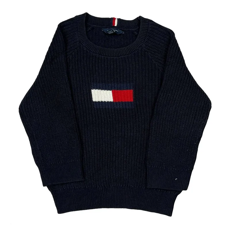 Age 2-3 Tommy Hilfiger Jumper - 2XS Navy Cotton