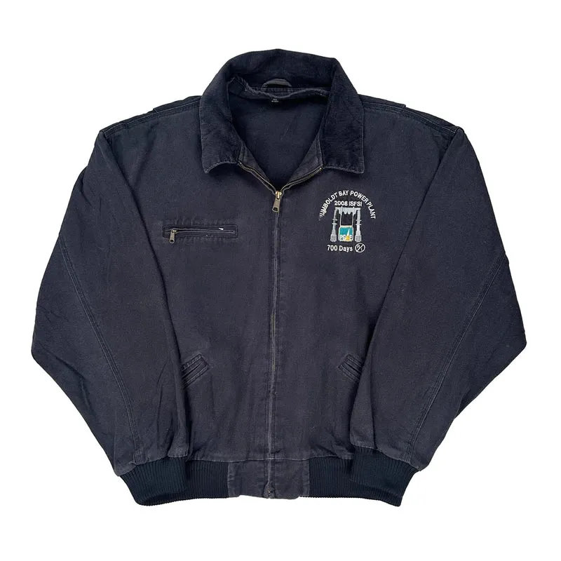 Humboldt Bay Power Plant Unbranded Detroit Style Workwear Jacket - XL Navy Cotton