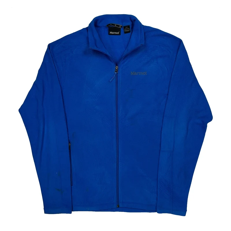 Marmot Fleece Jacket - Large Blue Polyester