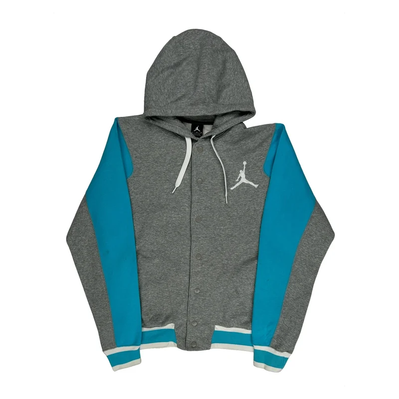 Jordan Hoodie - Large Blue Cotton Blend