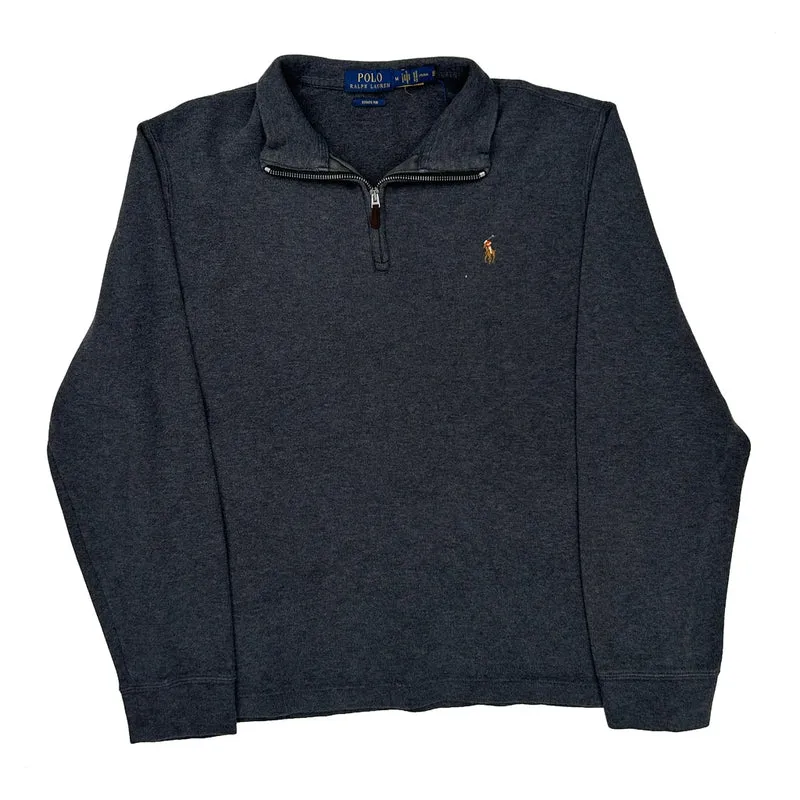 Polo By Ralph Lauren 1/4 Zip - Medium Gray Cotton