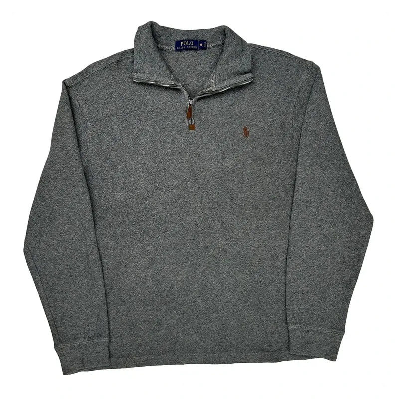 Polo By Ralph Lauren 1/4 Zip - Medium Gray Cotton
