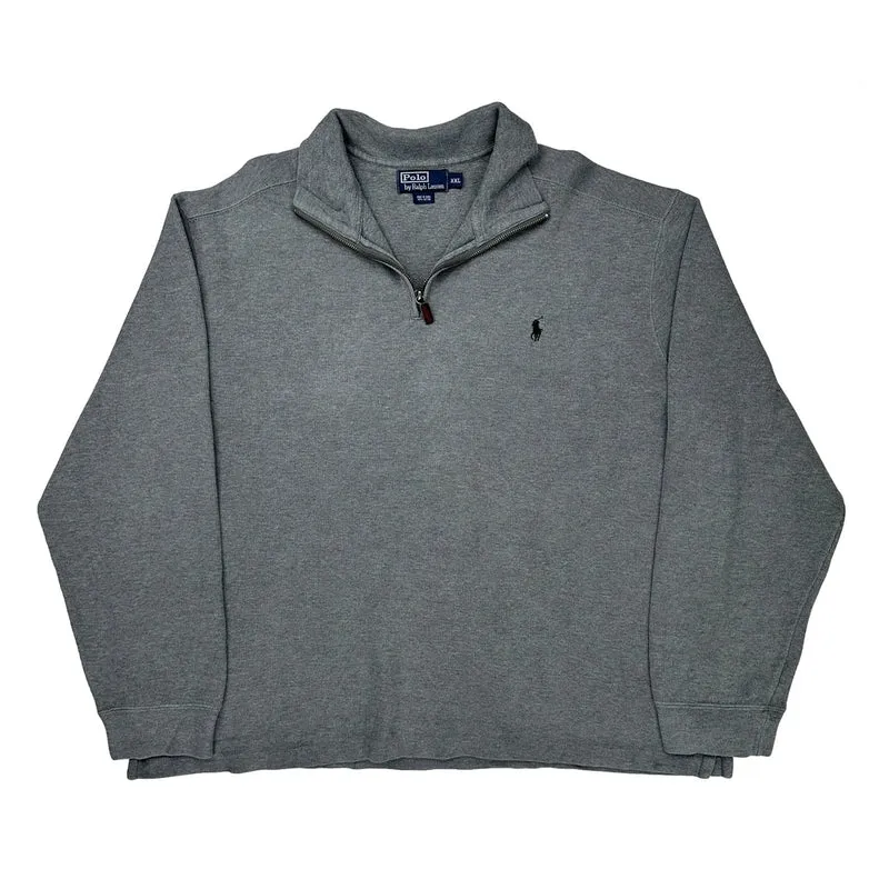 Polo By Ralph Lauren 1/4 Zip - 2XL Gray Cotton