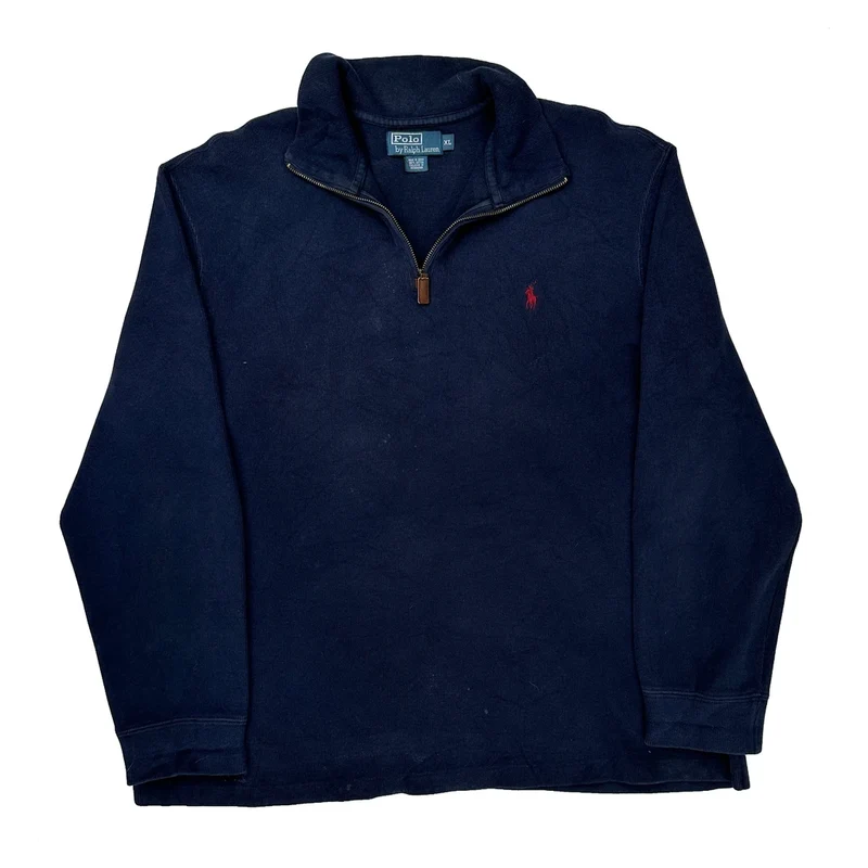Polo By Ralph Lauren 1/4 Zip - XL Navy Cotton