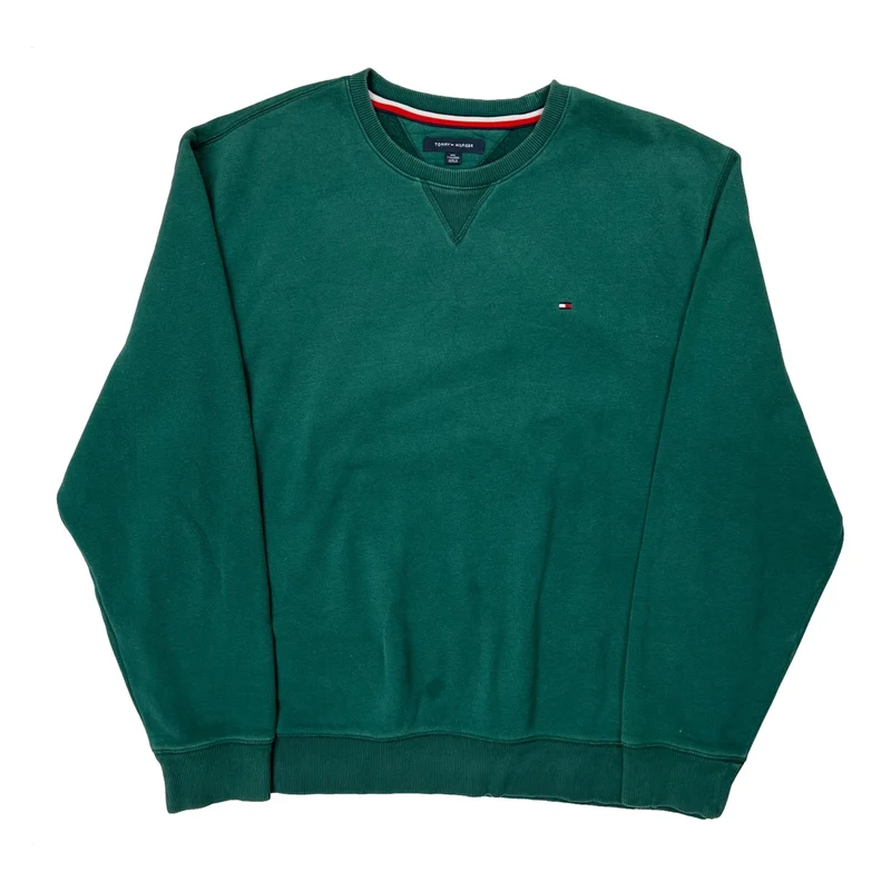 Tommy Hilfiger Sweatshirt - 2XL Green Cotton