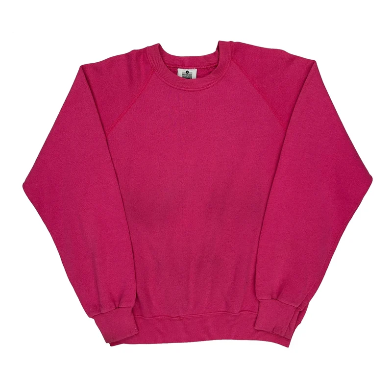 1990'S Blank Made In USA Lee Sweatshirt - Large Pink Cotton Blend