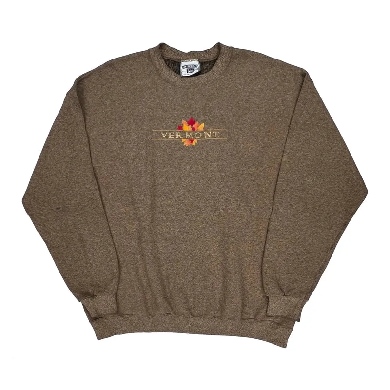 Made In USA Lee Sweatshirt - XL Brown Cotton Blend