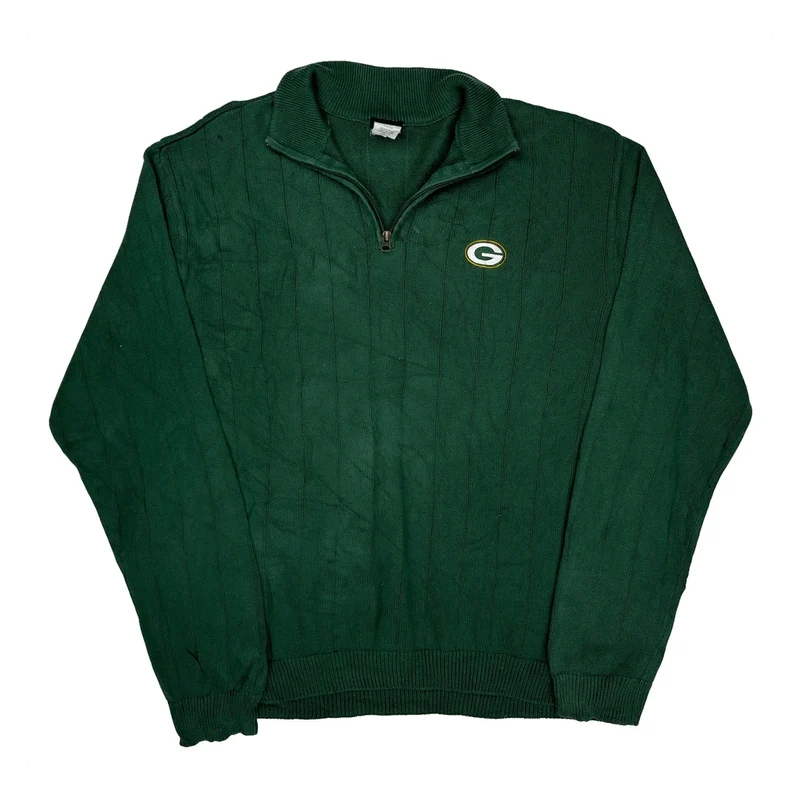Green Bay Packers Nfl 1/4 Zip - XL Green Cotton