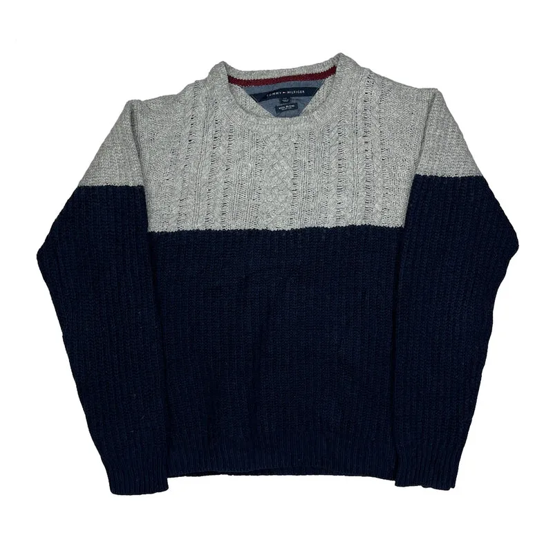 Tommy Hilfiger Jumper - Large Grey Wool Blend