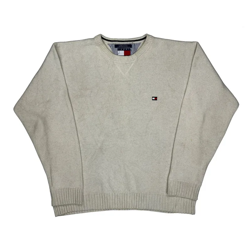 Tommy Hilfiger Jumper - XL Cream Cotton