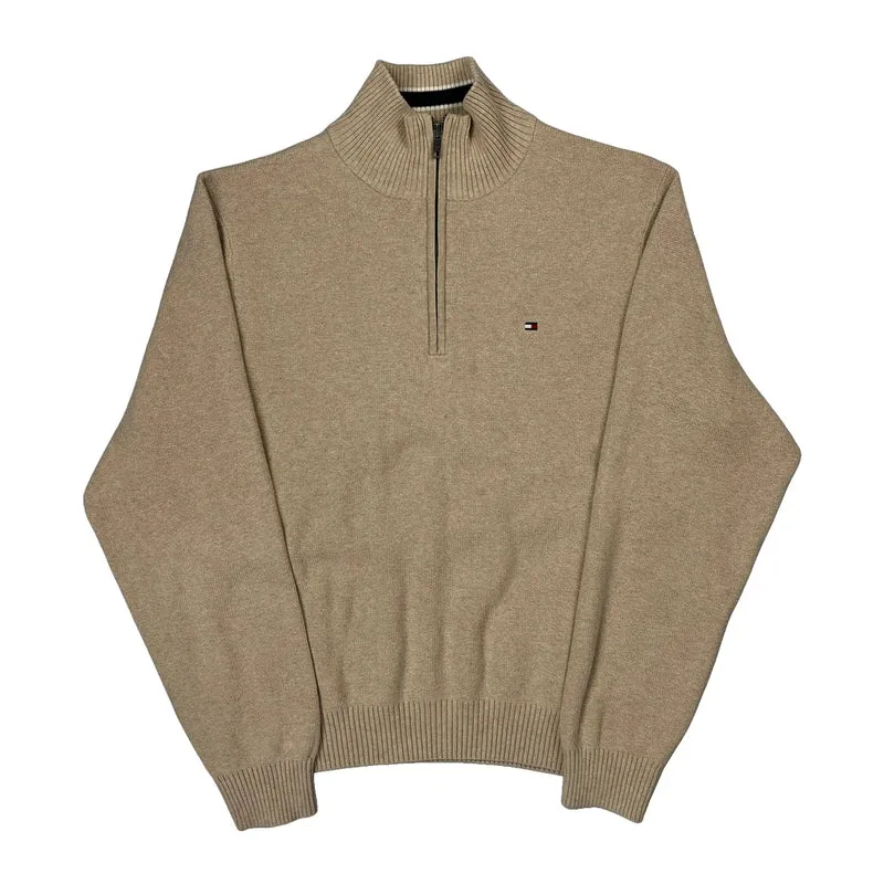 Tommy Hilfiger 1/4 Zip - Medium Beige Cotton