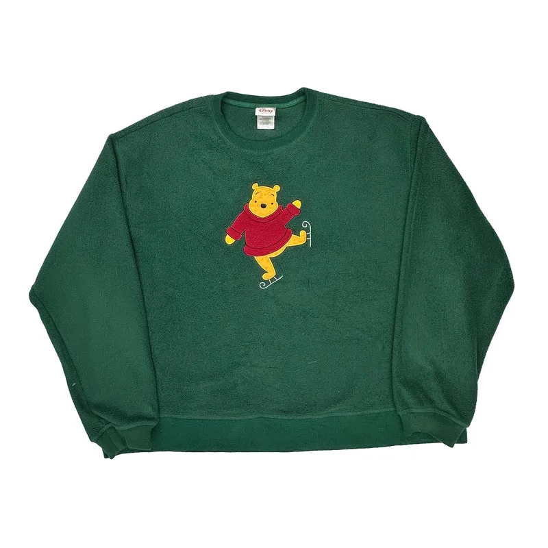 Disney Cartoon Sweatshirt - 2XL Green Polyester