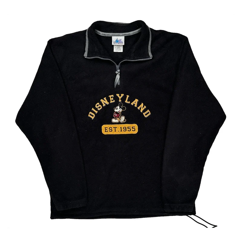 Disneyland Resort Disney Graphic 1/4 Zip - Medium Black Polyester