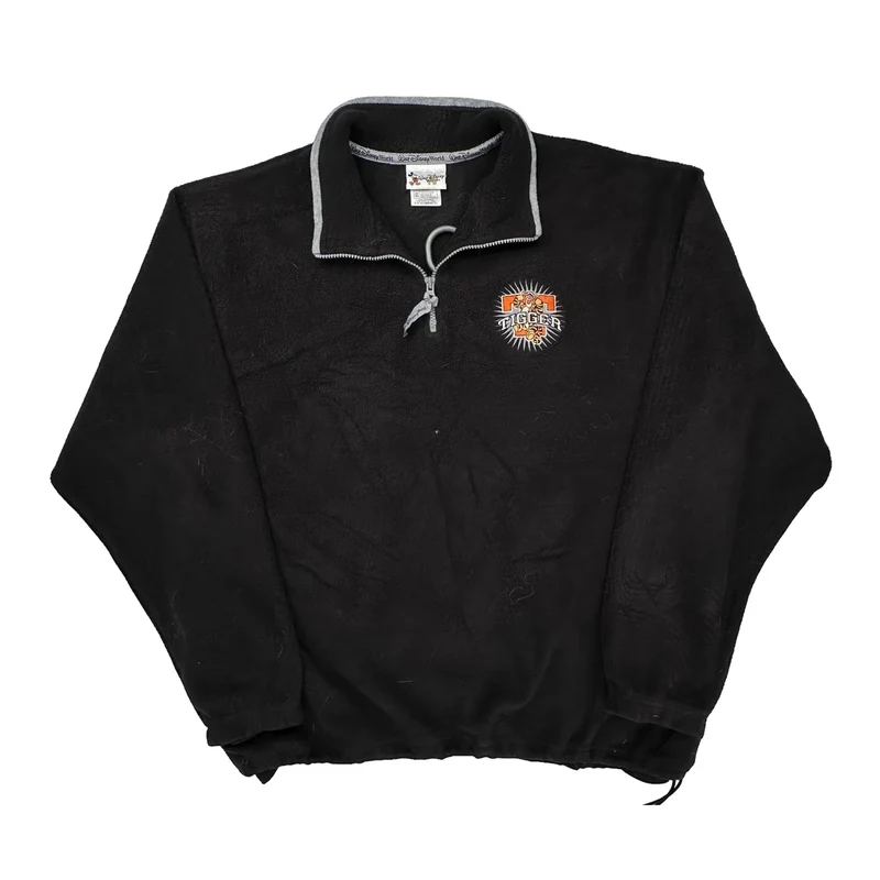 Tigger Disney Cartoon 1/4 Zip - XL Black Polyester