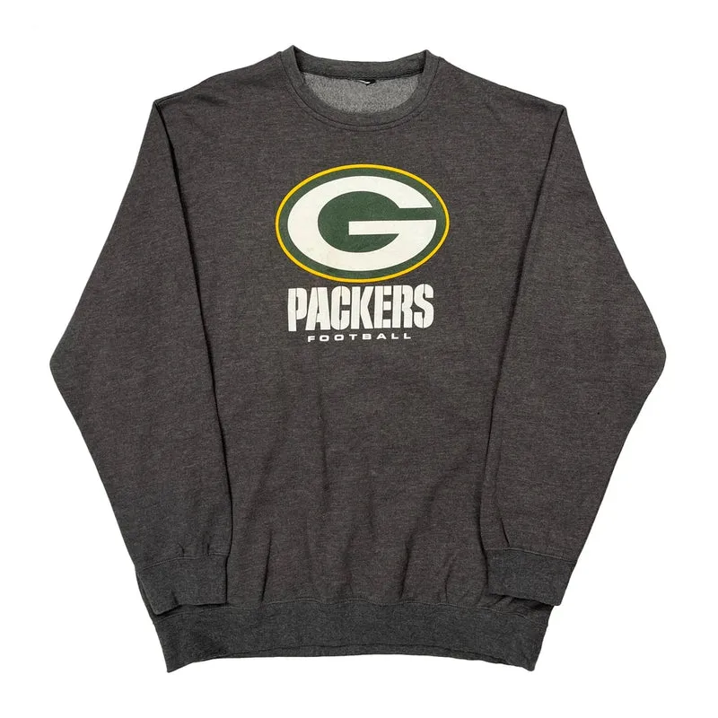 Packers Nfl Sweatshirt - Large Gray Cotton Blend