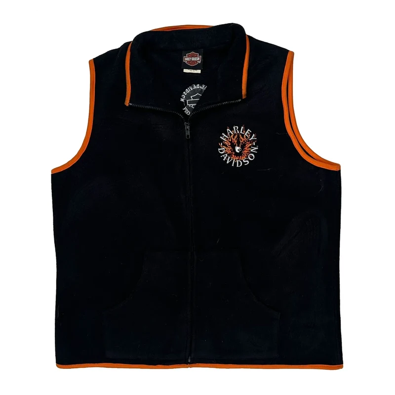 New York City Harley Davidson Graphic Vest - XL Black Polyester