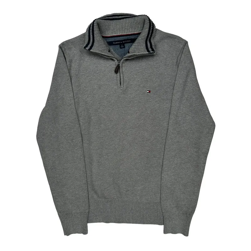 Tommy Hilfiger 1/4 Zip - Medium Gray Cotton
