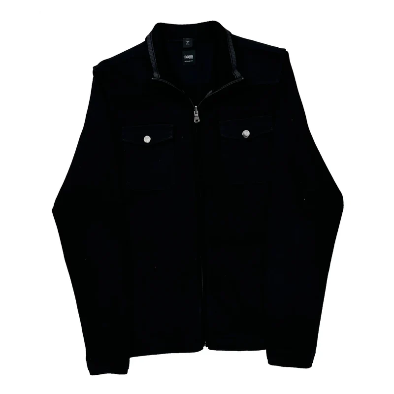 Boss Jacket - Small Black Cotton Blend