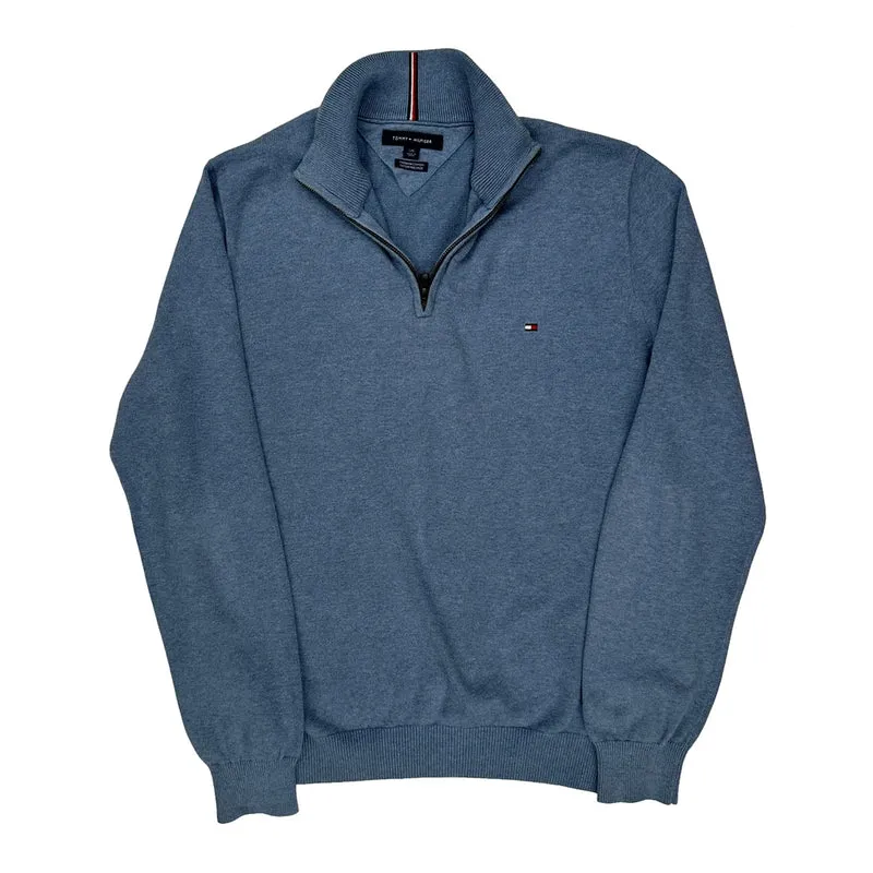 Tommy Hilfiger 1/4 Zip - Large Blue Cotton
